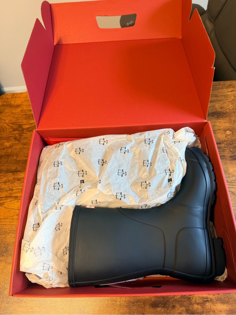 Hunter Women’s Original Black Short Rain Boots 7W - Picture 6 of 8